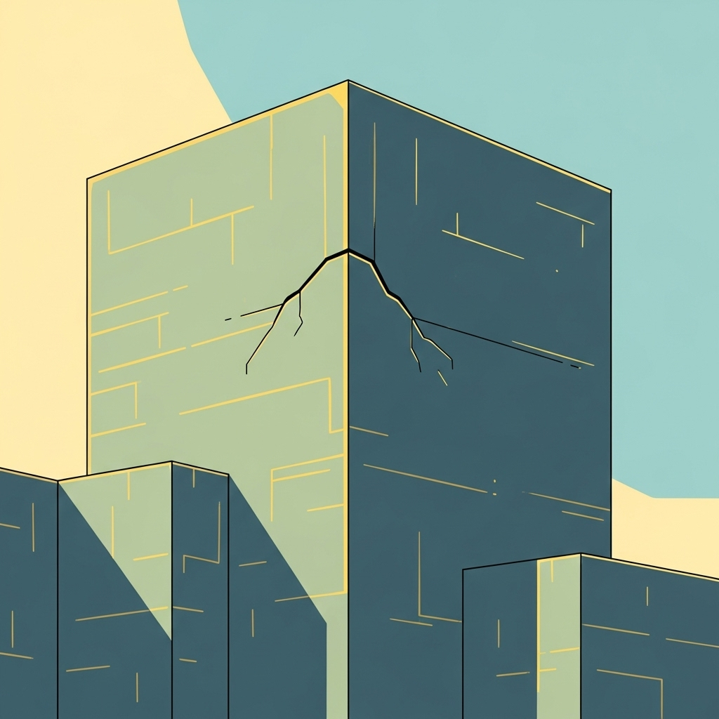 A geometric illustration of a person with several clear, well-lit career paths branching out, indicating growth and training opportunities.