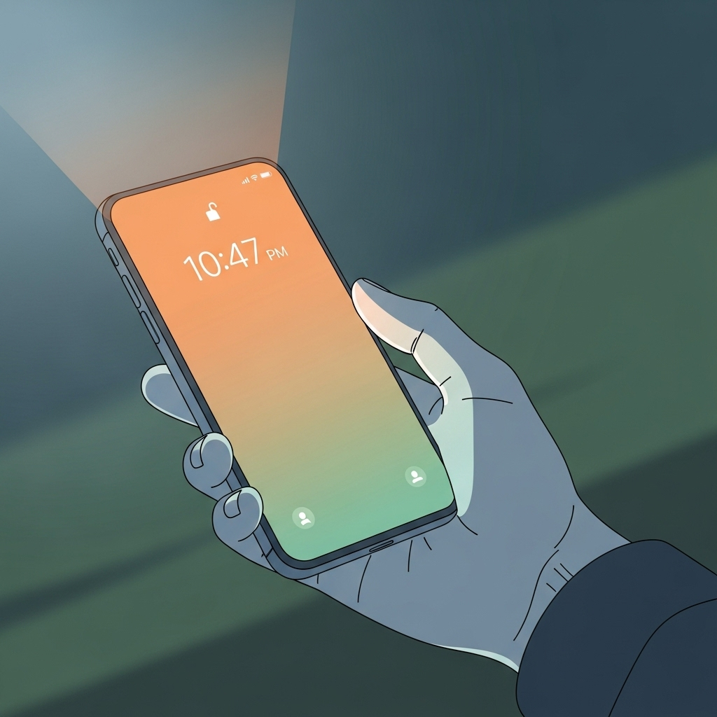An illustration of an adult embracing a teenager while sitting on a sofa, with a smartphone visible but out of focus on a table.
